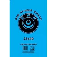 Пакет фасовочный, ПНД (8) 25х40 в пластах WWWсиняя (арт 70070) (700шт/пласт)ФНД05420