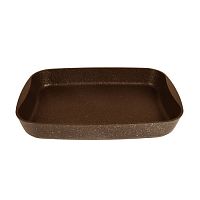 АП Противень 365х260х55, (кофейный мрамор) "Kukmara" пмк02а