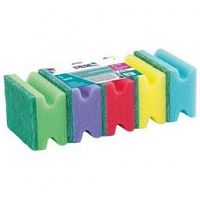 PALISAD ГУБКИ ДЛЯ ПОСУДЫ ПРОФИЛЬНЫЕ COMFORT, 87X65X40 ММ, 5 ШТ.923575
