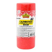 Салфетки вискозные Горница Профи 406-179, 25*25 см, красные, 30 шт. в рулоне