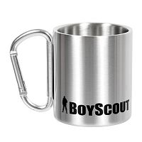 Термокружка BOYSCOUT 200 мл, складная ручка-карабин, нержавеющая сталь /48 61112