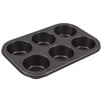 Форма для выпечки кексов 6 ячеек Mallony BF-033 31,3x21,7x4 см арт.191315