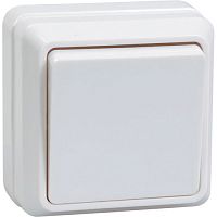 Выключатель 1-клавишный открытой установки IEK ВС20-1-0-ОБ EVO10-K01-10-DC