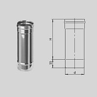 Дымоход Ferrum D125 (430/0,5) L=500мм арт. f0905